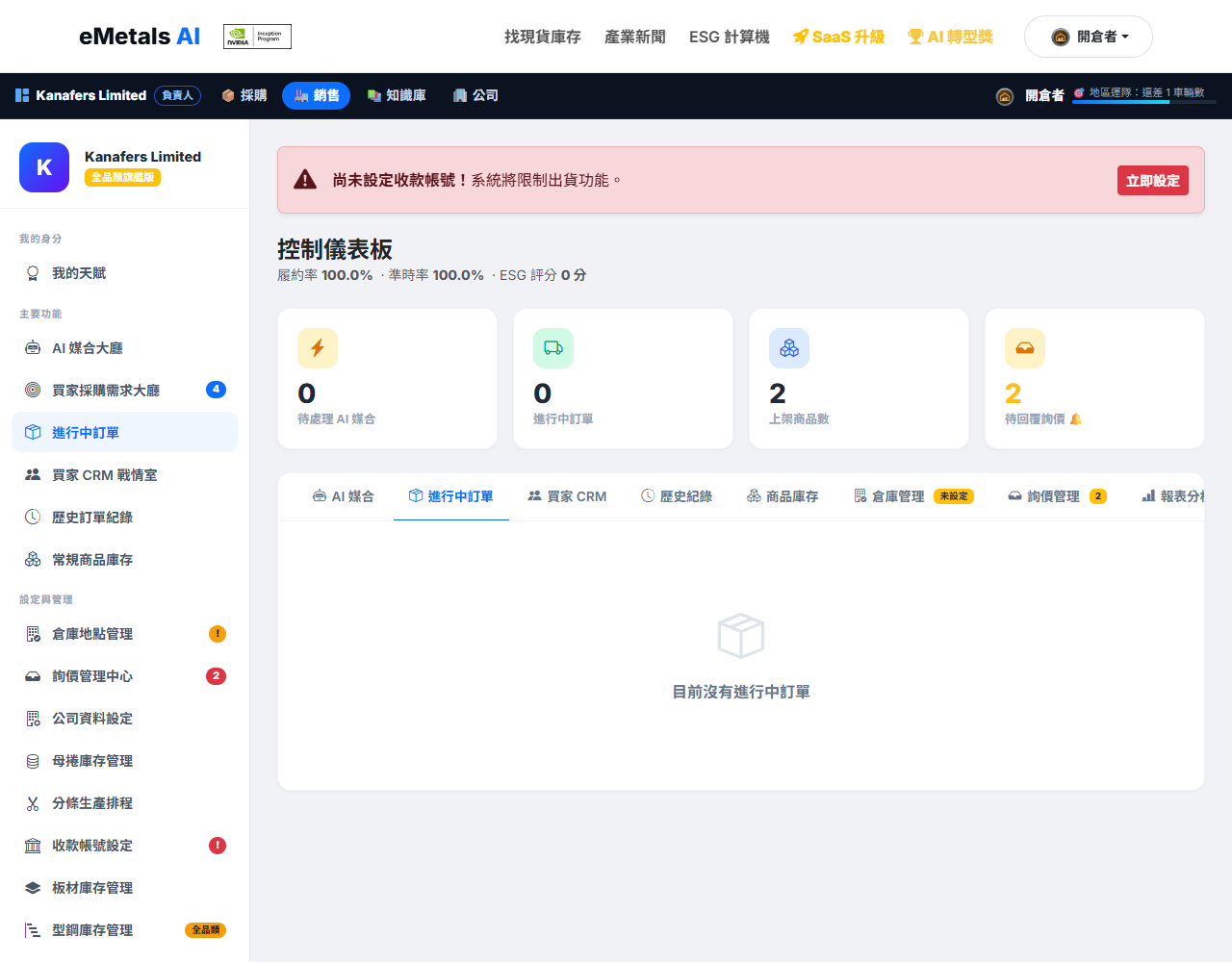 進行中訂單